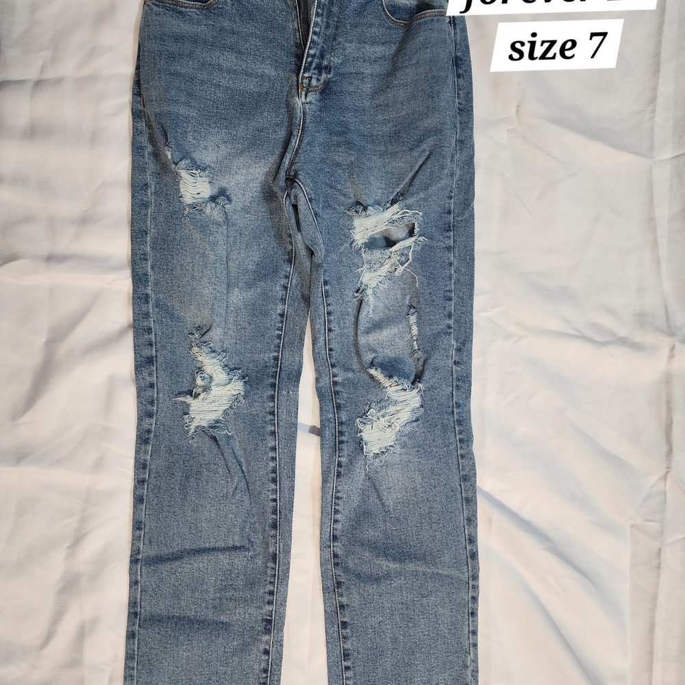 Forever 21 Blue Straight Leg Jeans